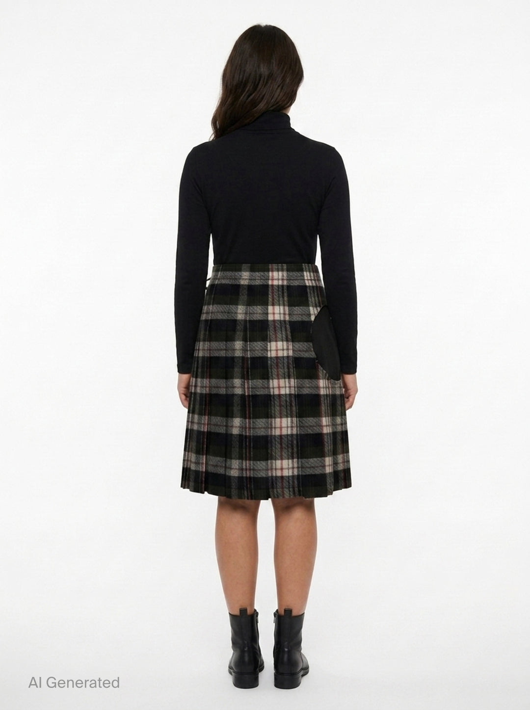 Fringed Plaid Wrap Skirt | Open YY | Club21 - back