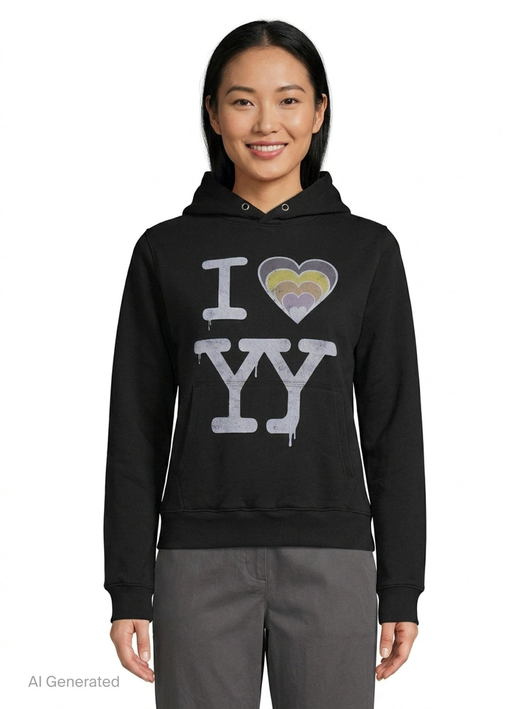 I Love YY Fit Hoodie | Open YY | Club21 - front