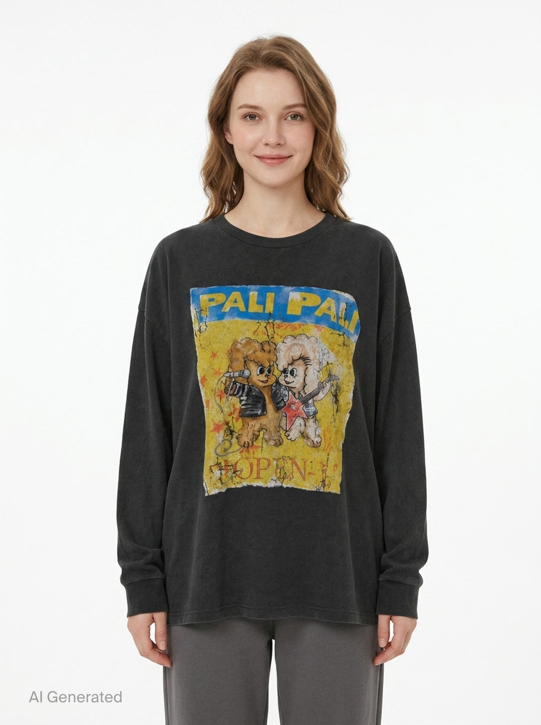 Pet Club Rocker Long Sleeve Tee | Open YY | Club21 - front