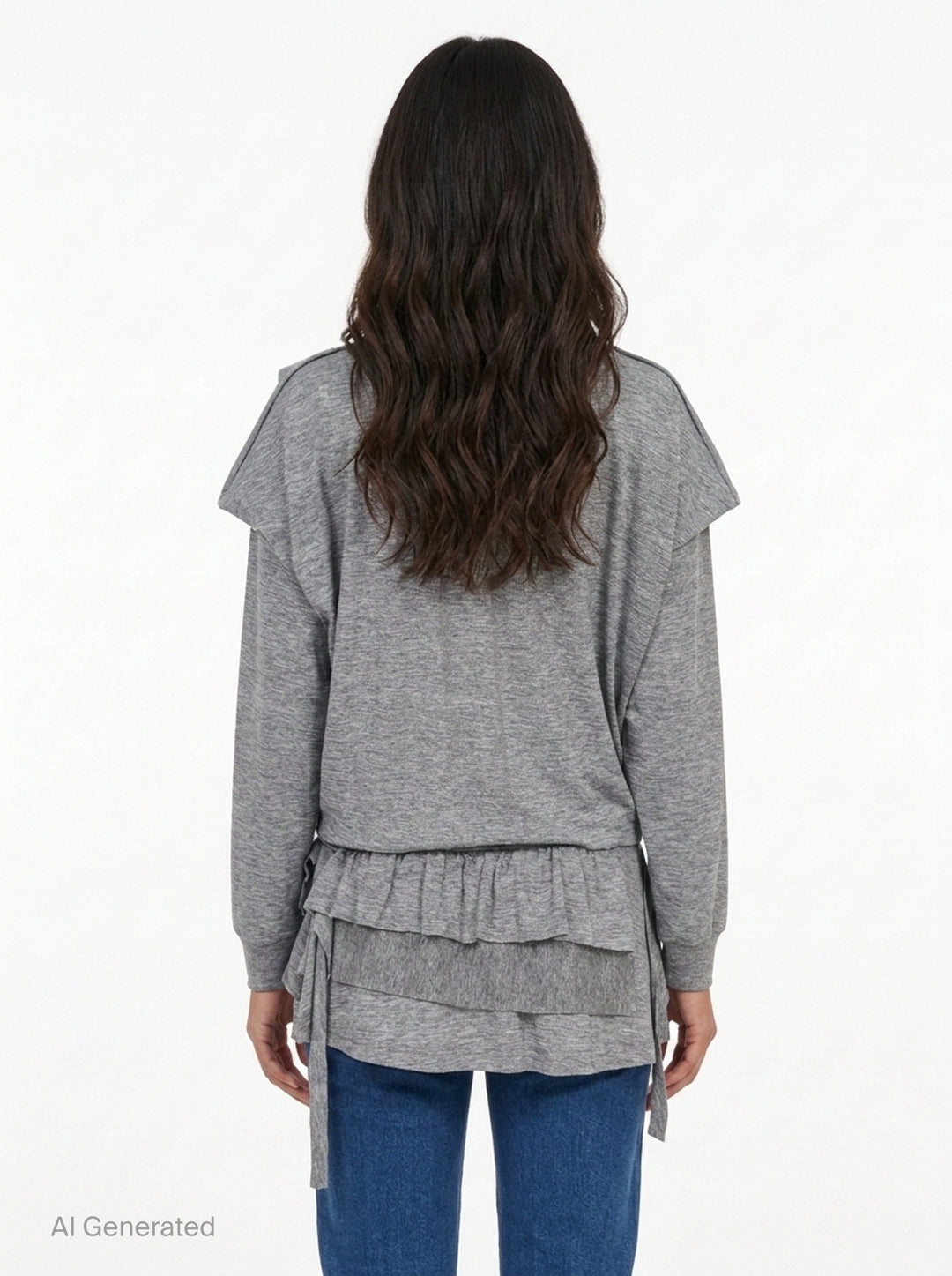 Raw Cut Ruffle Dress Top | Open YY | Club21 - back