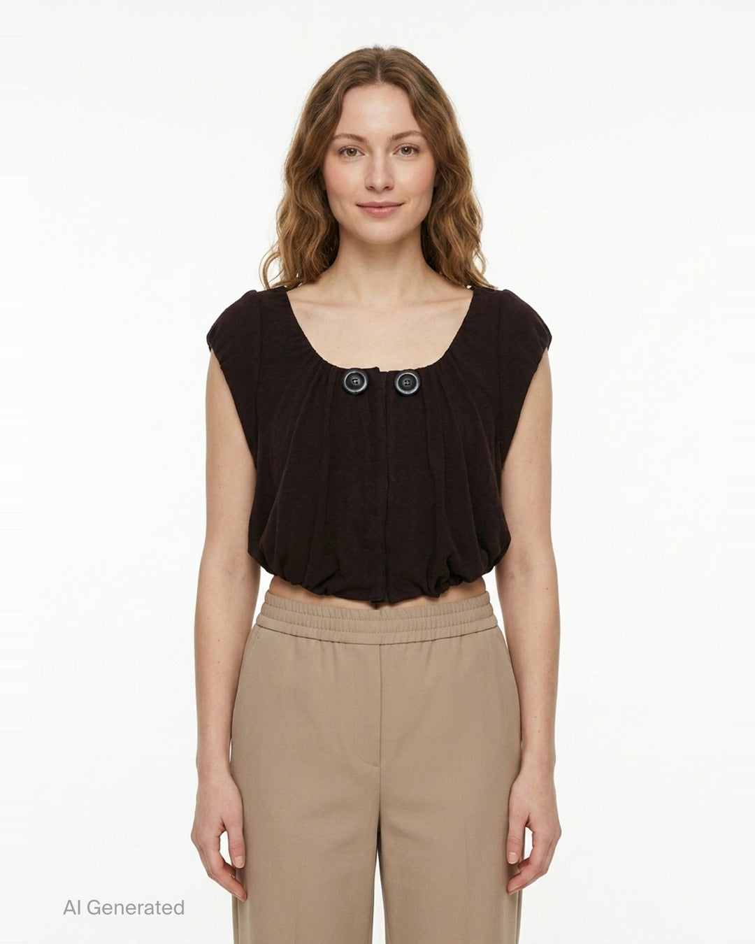 Shirred Jersey Vest | Open YY | Club21 - front