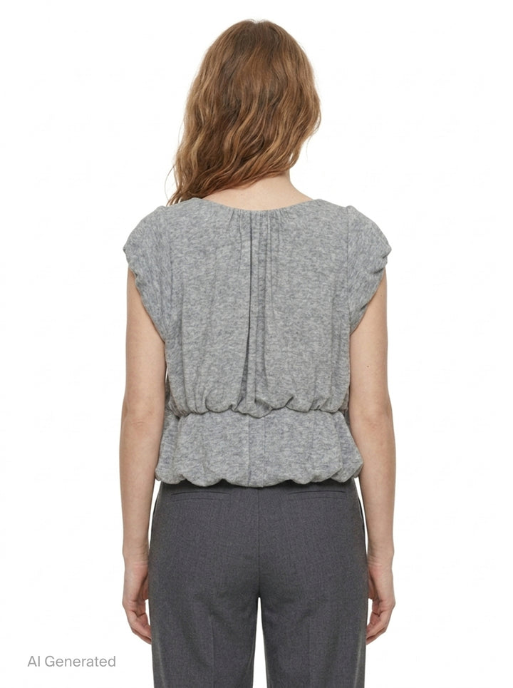 Shirred Jersey Vest | Open YY | Club21 - back