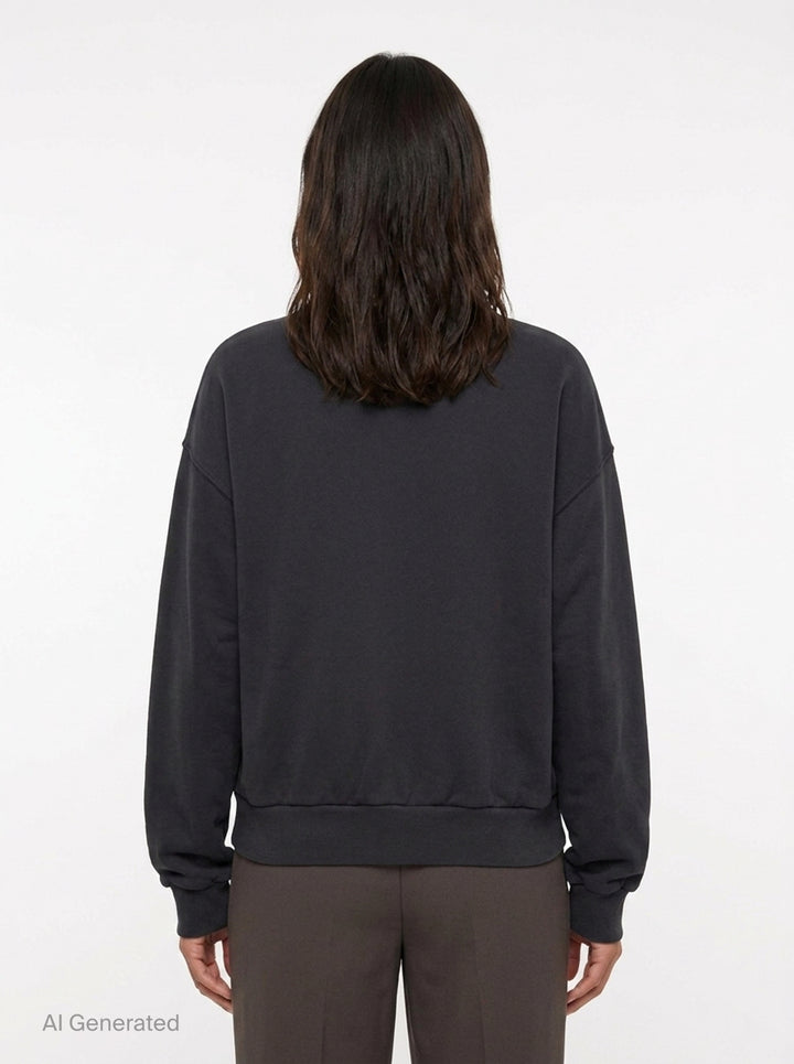 Slouchy V-Neck Sweatshirt | Open YY | Club21 - back