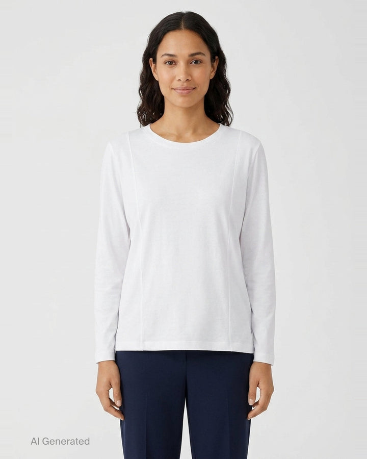 Typography Sheer Long Sleeve Top | Open YY | Club21 - front