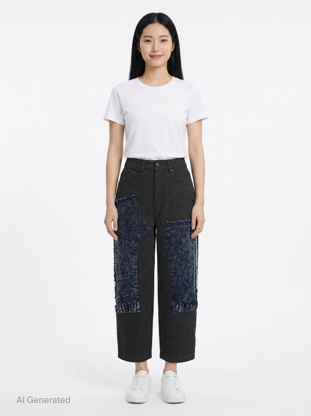 Denim Patch Brushed Jeans | Ordinary Couture Code | Club21 - front