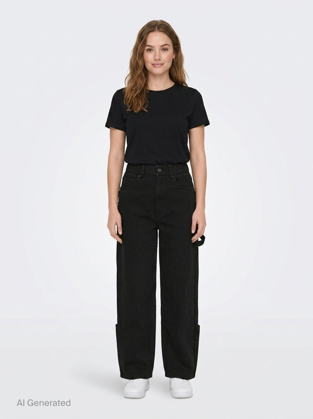 Kangaroo Pocket Wide Leg Jeans | Ordinary Couture Code | Club21 - front