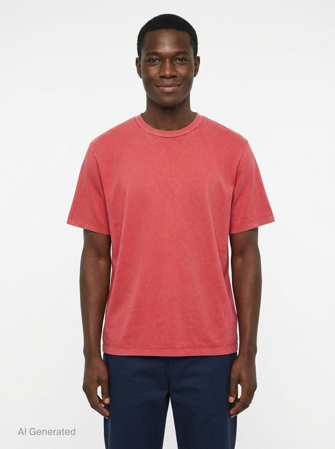 Our Legacy Box T-Shirt in pigment-dyed washed red, featuring a relaxed boxy fit, dropped shoulders, and a crew neckline with a woven brand label - front