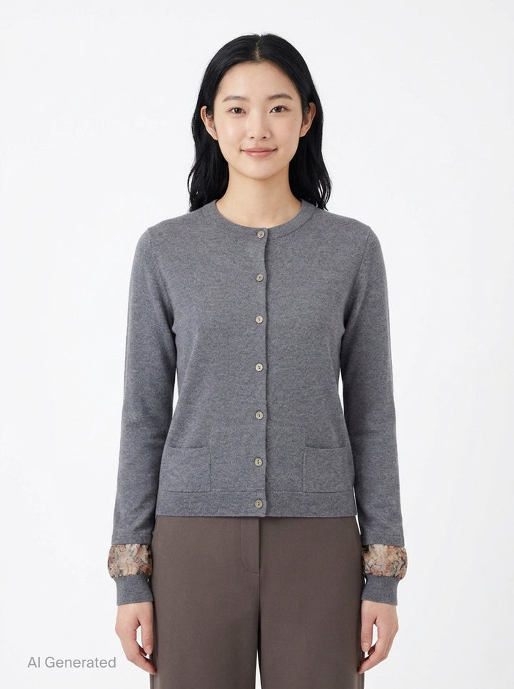 Floral Panel Wool Cardigan | Pierre-Louis Mascia | Club21 - front