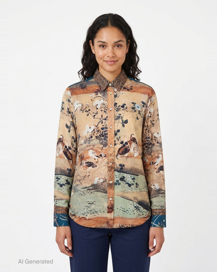 Floral Print Long Sleeve Shirt | Pierre-Louis Mascia | Club21 - front