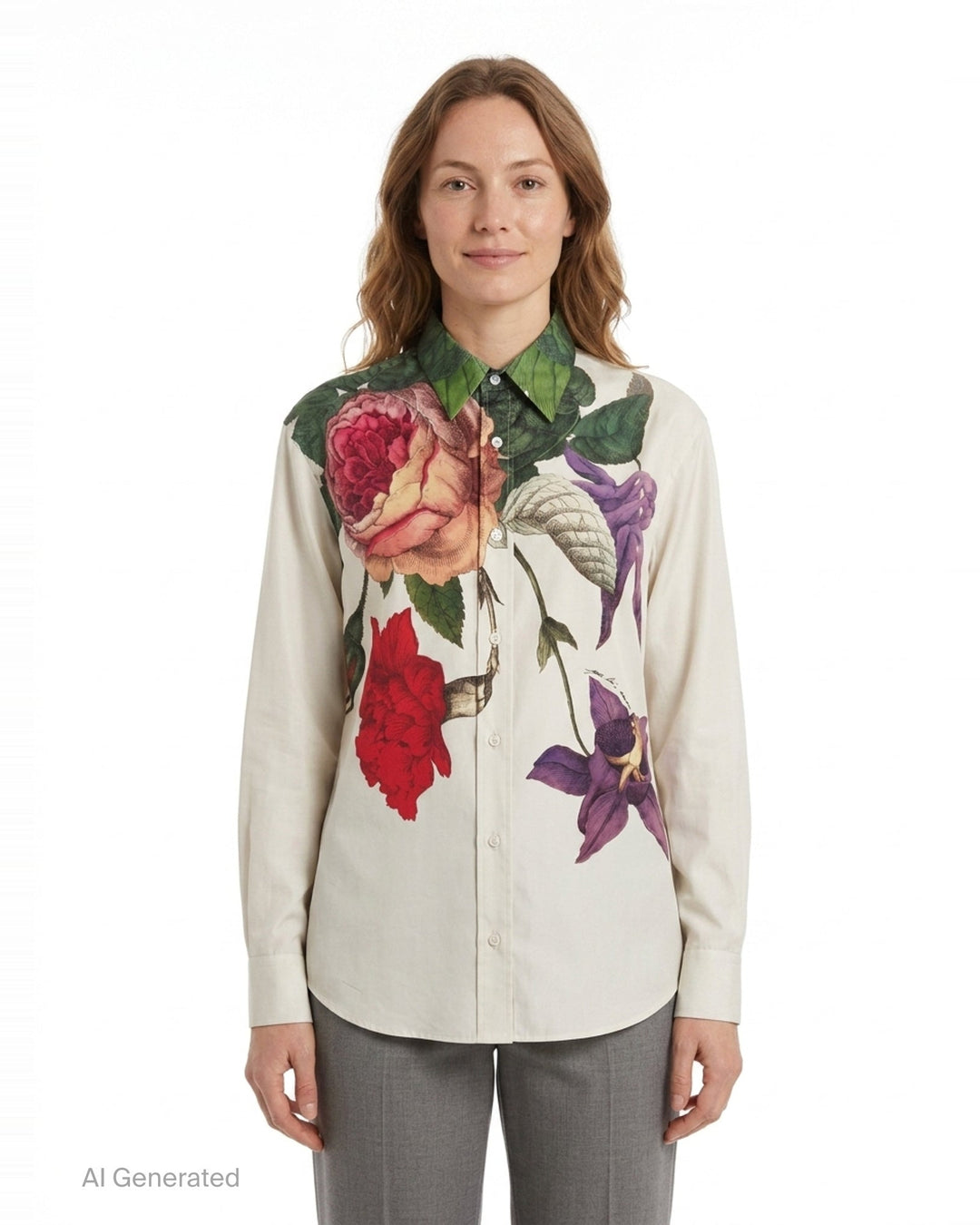 Floral Print Long Sleeve Shirt | Pierre-Louis Mascia | Club21 - front