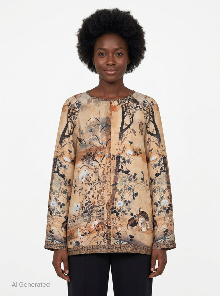 Floral Print Long Sleeve Shirt | Pierre-Louis Mascia | Club21 - front