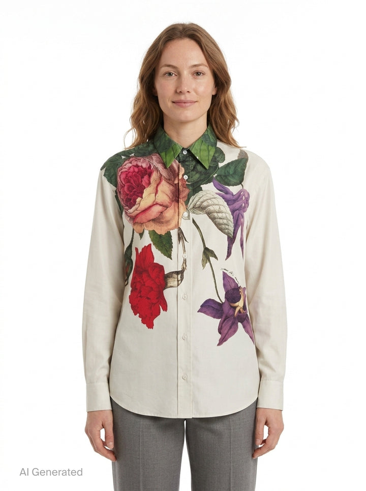 Floral Print Long Sleeve Shirt | Pierre-Louis Mascia | Club21 - front
