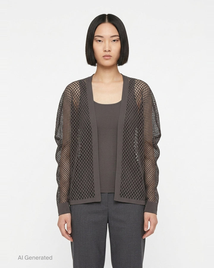 A-POC Basket Cardigan | Pleats Please Issey Miyake | Club21 - front