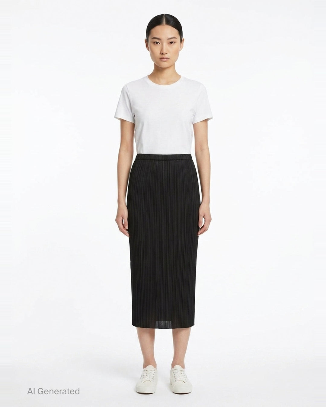 Basics Pleated Midi Skirt | Pleats Please Issey Miyake | Club21 - front