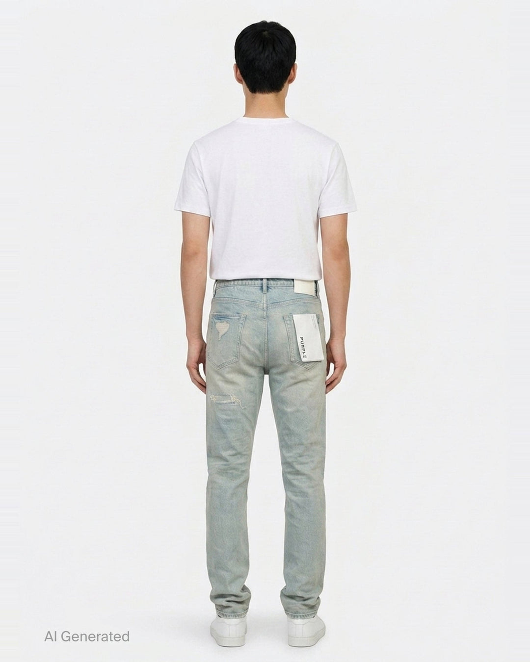 Heavy Destroy Jeans | Purple | Club21 - back