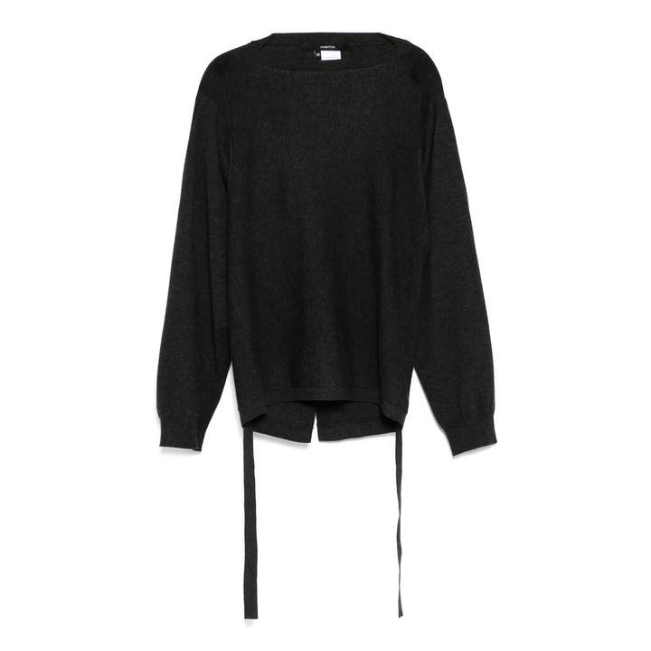 Gray Square Knit Top