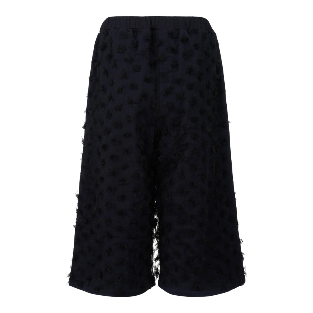 Club21 - pushBUTTON - Black Floral Mesh Layered Bermuda Shorts - SHORTS - Black