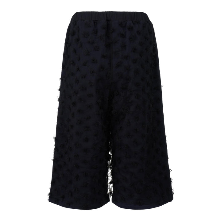 Club21 - pushBUTTON - Black Floral Mesh Layered Bermuda Shorts - SHORTS - Black