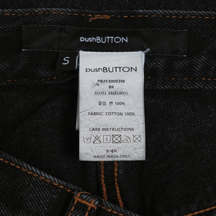 Club21 - pushBUTTON - Black Tapered Jeans - JEANS - Black