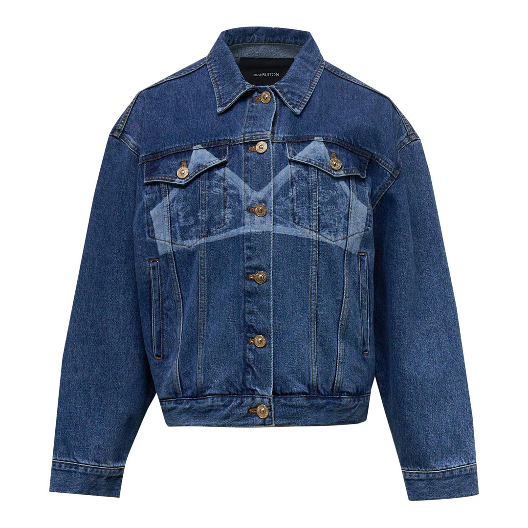 Club21 - pushBUTTON - Blue Bra Print Denim Jacket - JACKETS - Denim
