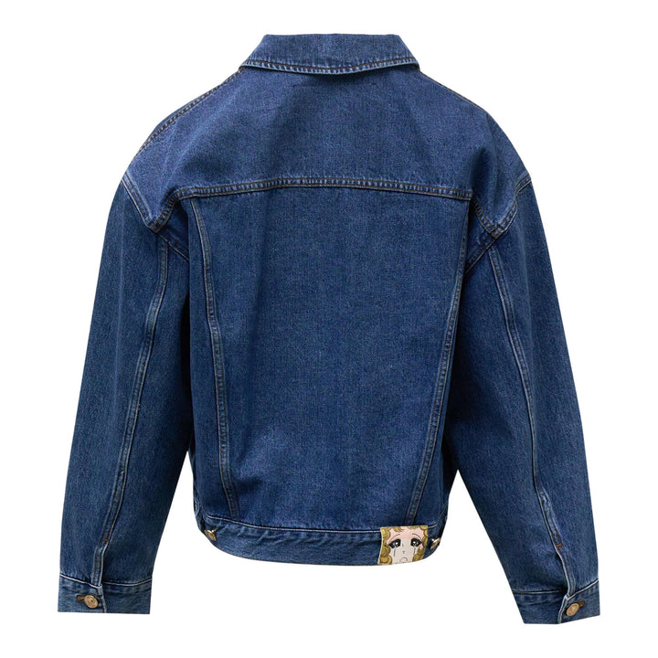 Club21 - pushBUTTON - Blue Bra Print Denim Jacket - JACKETS - Denim