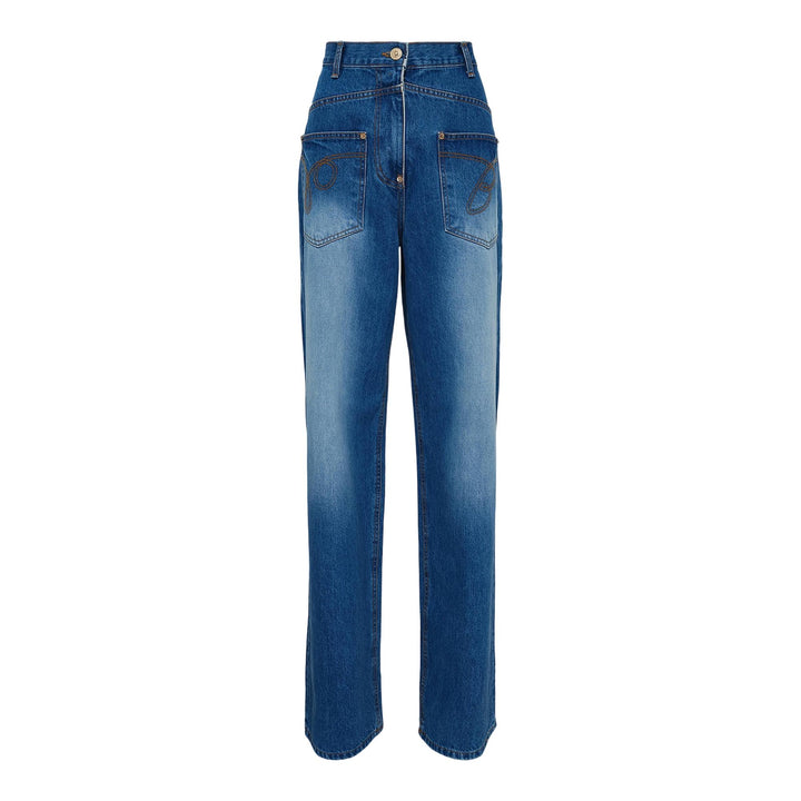 Club21 - pushBUTTON - Blue Trouser Re-Puzzled Jeans - JEANS - Denim