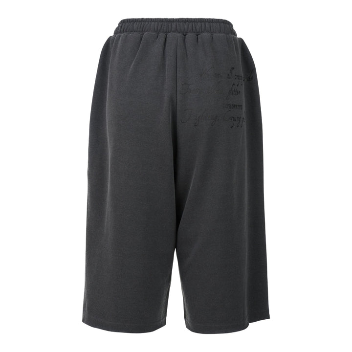 Club21 - pushBUTTON - Dark Gray Graphic Printed Bermuda Shorts - SHORTS - Grey