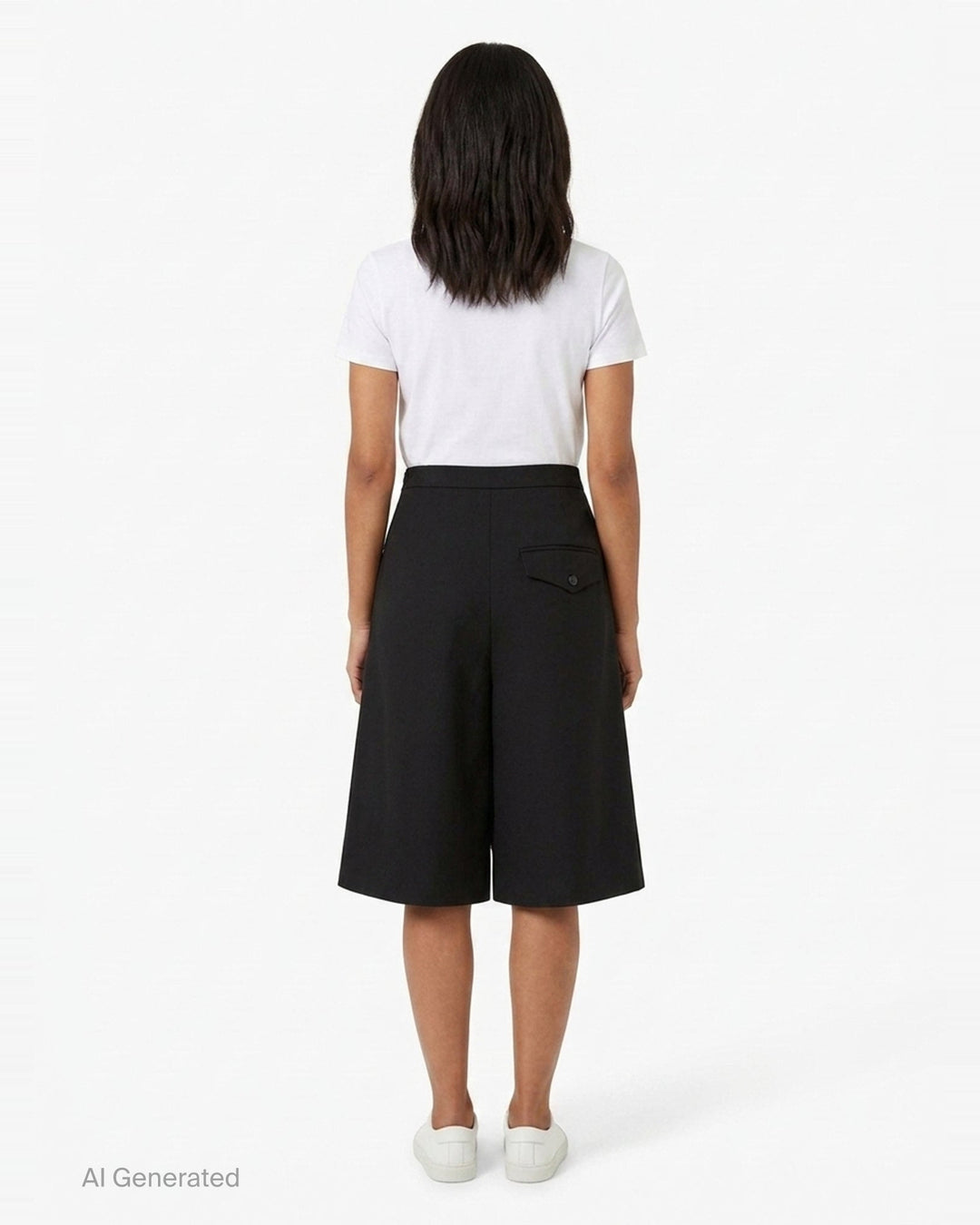 Black Flared Tuck Skirt | pushBUTTON | Club21 - back