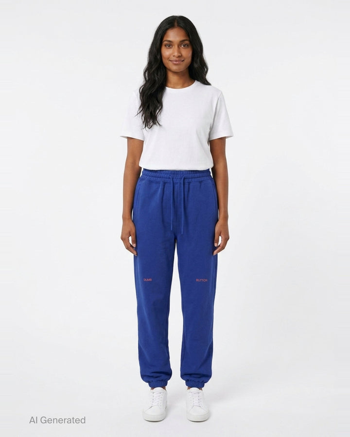 Blue Logo Jogger Pants | pushBUTTON | Club21 - front