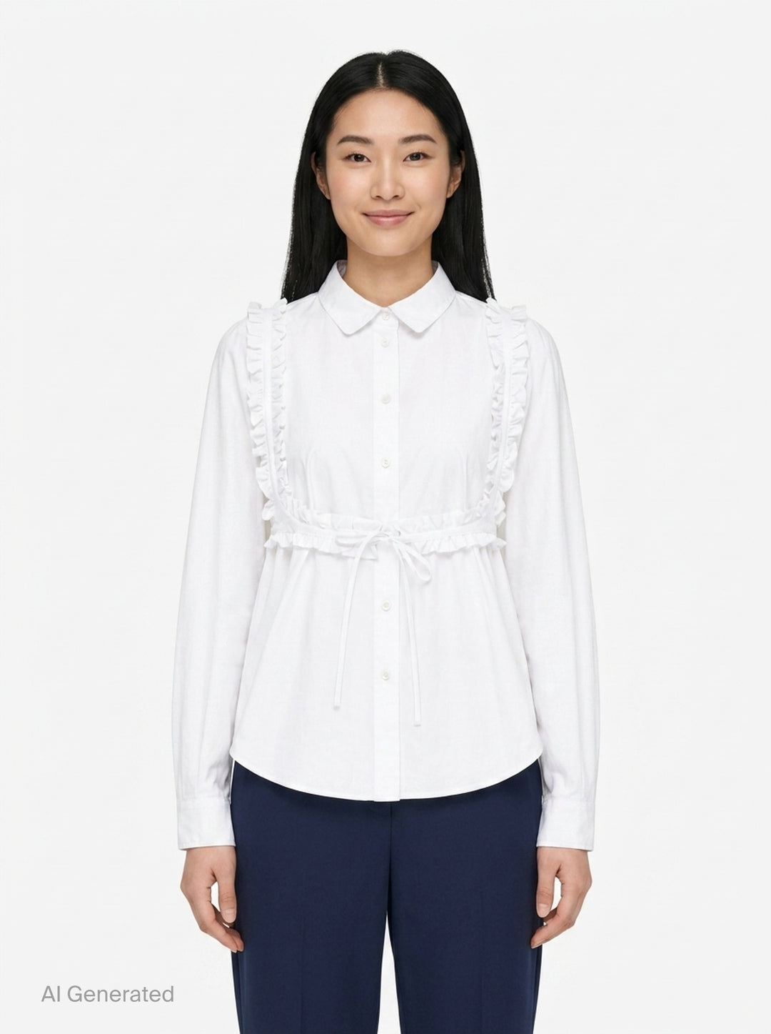 Bra Detail Cotton Shirt | pushBUTTON | Club21 - front
