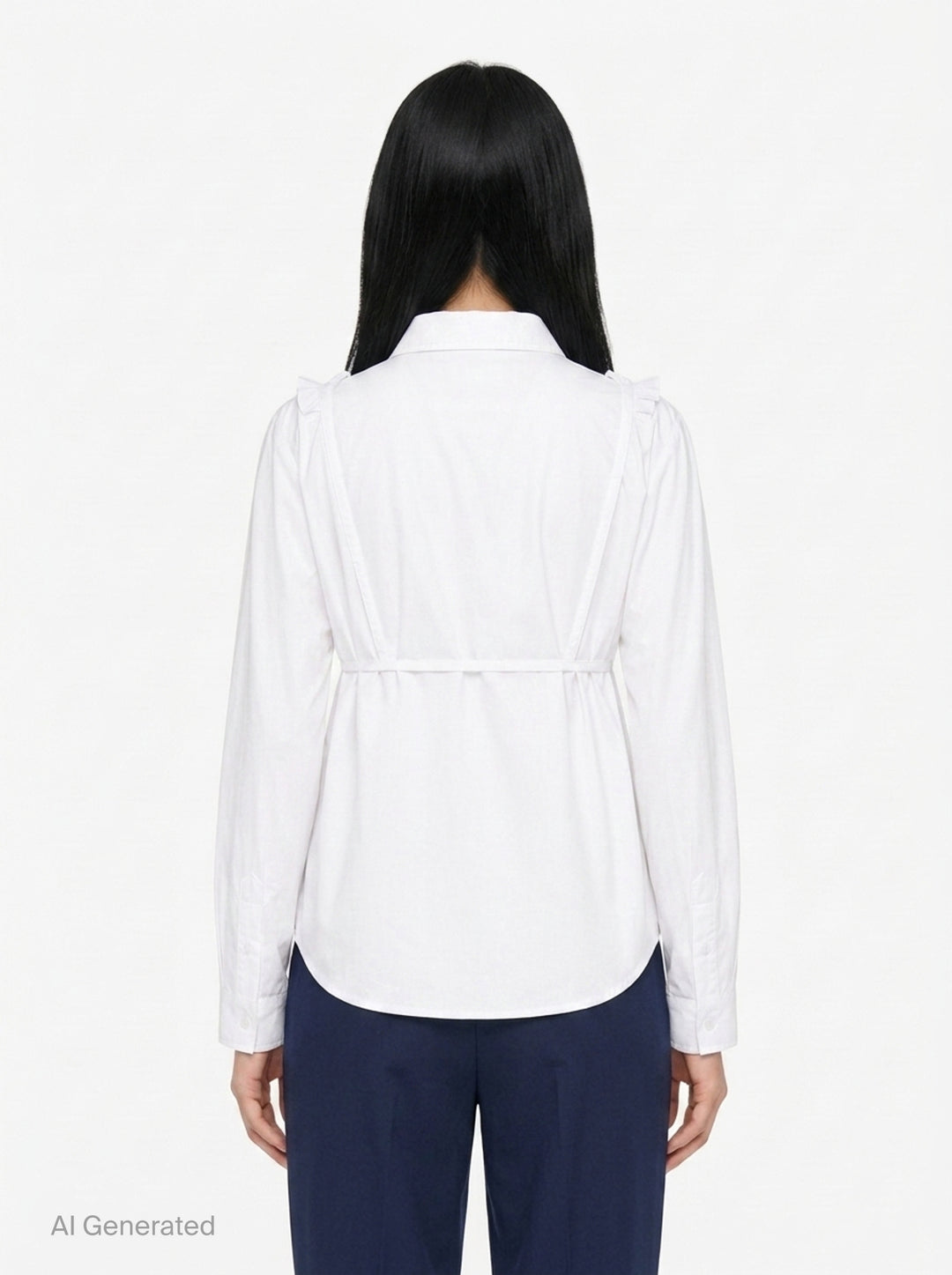 Bra Detail Cotton Shirt | pushBUTTON | Club21 - back