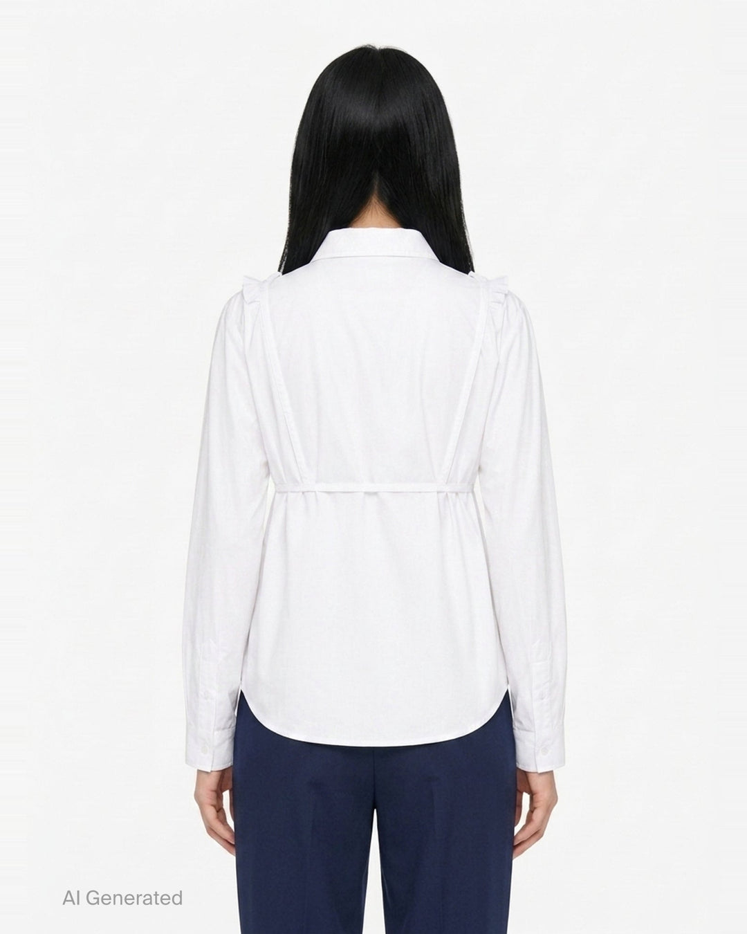 Bra Detail Cotton Shirt | pushBUTTON | Club21 - back
