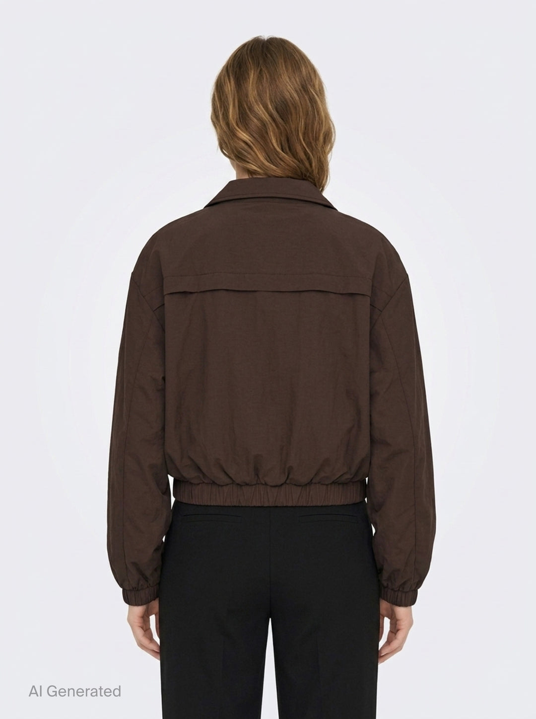 Brown Hybrid Wind Breaker Jacket | pushBUTTON | Club21 - back