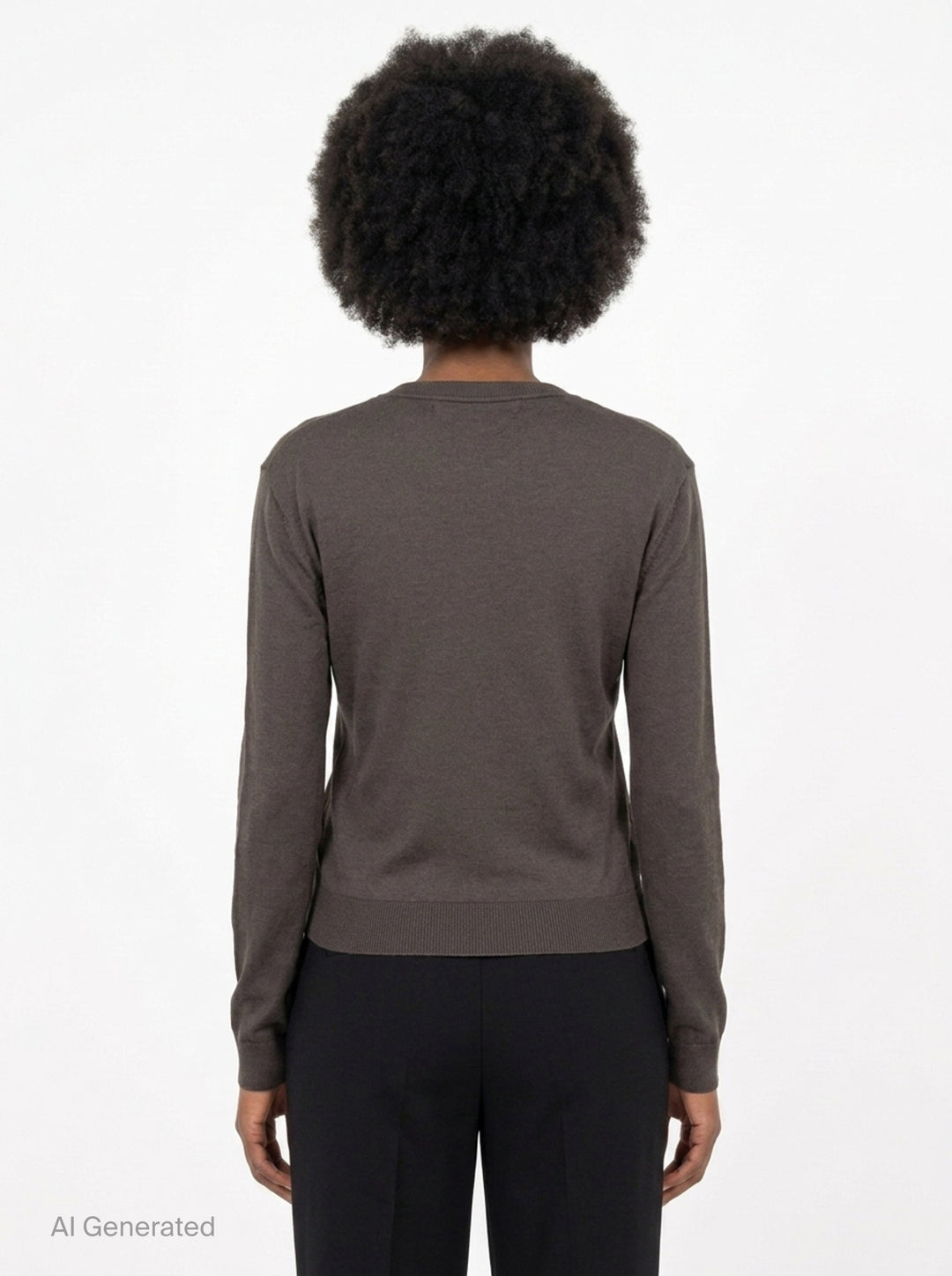 Dark Khaki Draped Cardigan | pushBUTTON | Club21 - back