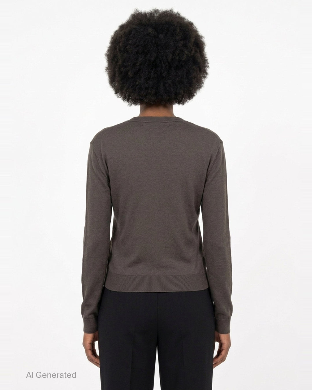 Dark Khaki Draped Cardigan | pushBUTTON | Club21 - back