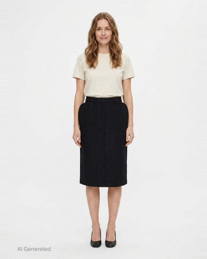 Structured Panel Skirt | pushBUTTON | Club21 - front