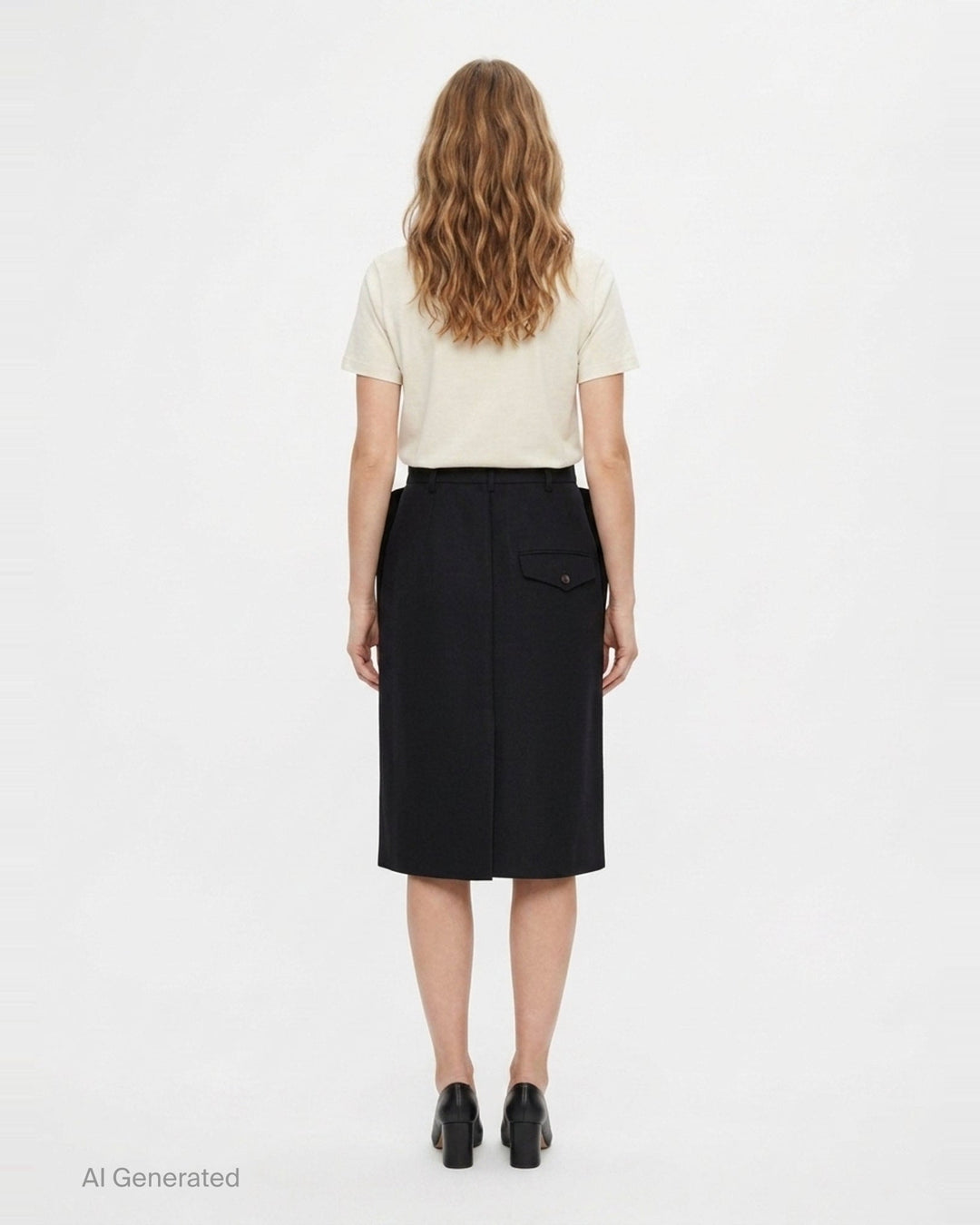 Structured Panel Skirt | pushBUTTON | Club21 - back