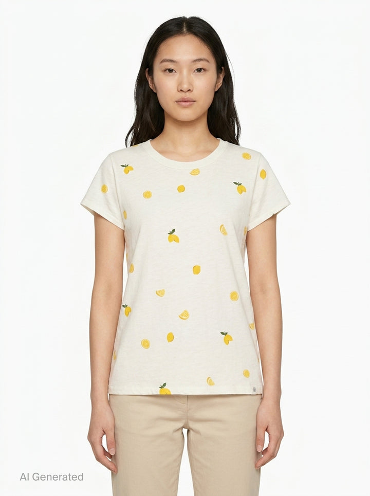 All Over Lemon Print Tee | rag & bone | Club21 - front