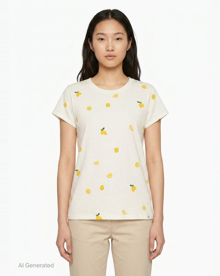 All Over Lemon Print Tee | rag & bone | Club21 - front