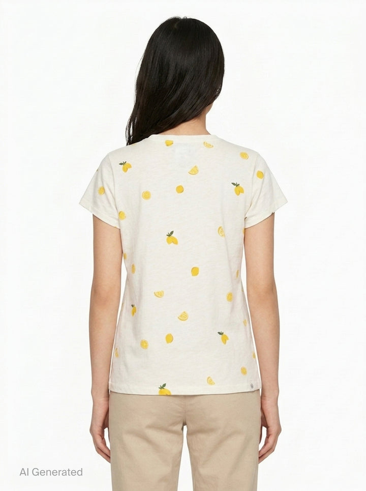All Over Lemon Print Tee | rag & bone | Club21 - back