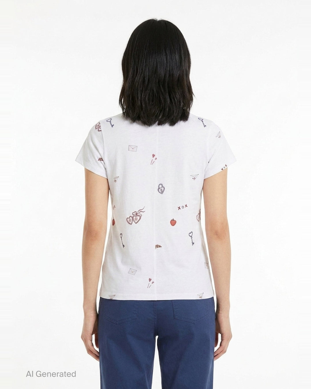 All Over Valentines Tee | rag & bone | Club21 - back