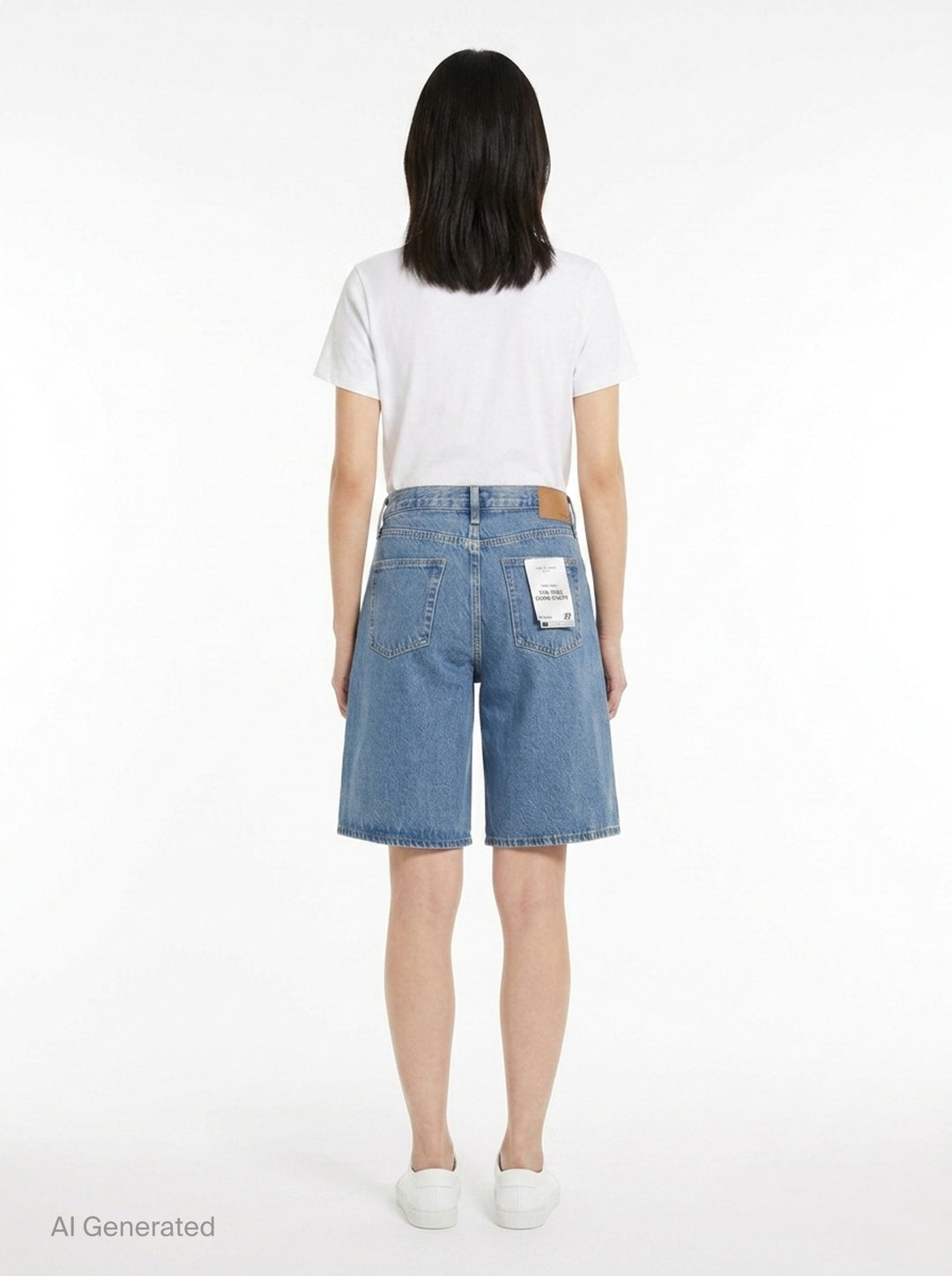 Ariel Denim Bermuda Shorts | rag & bone | Club21 - back