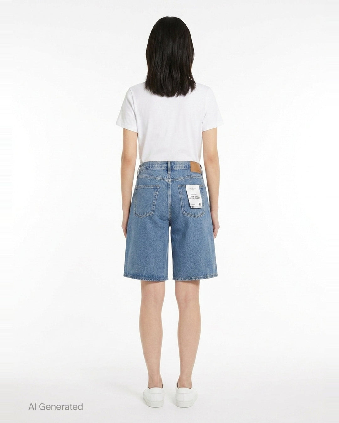 Ariel Denim Bermuda Shorts | rag & bone | Club21 - back