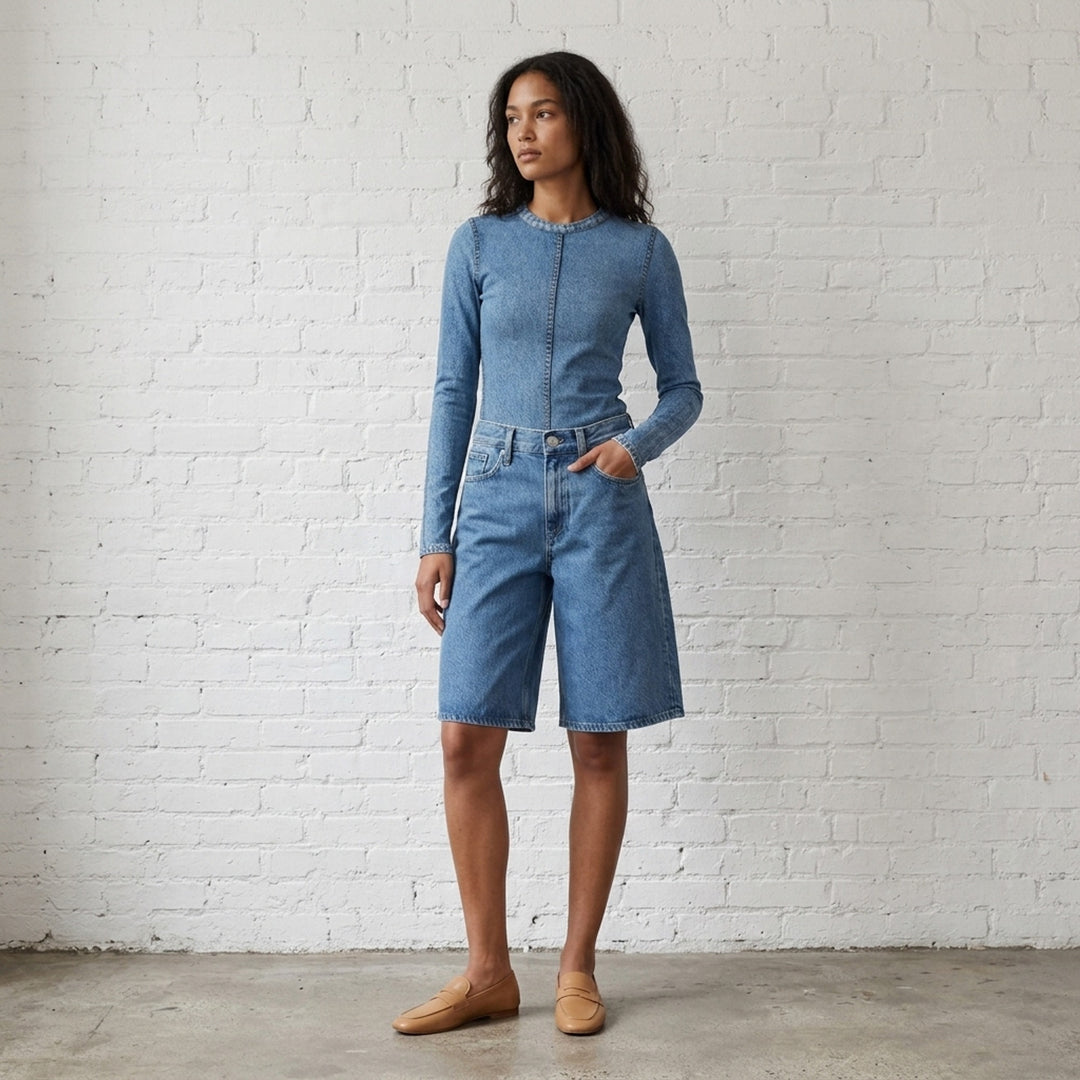Ariel Denim Bermuda Shorts | rag & bone | Club21 - lifestyle
