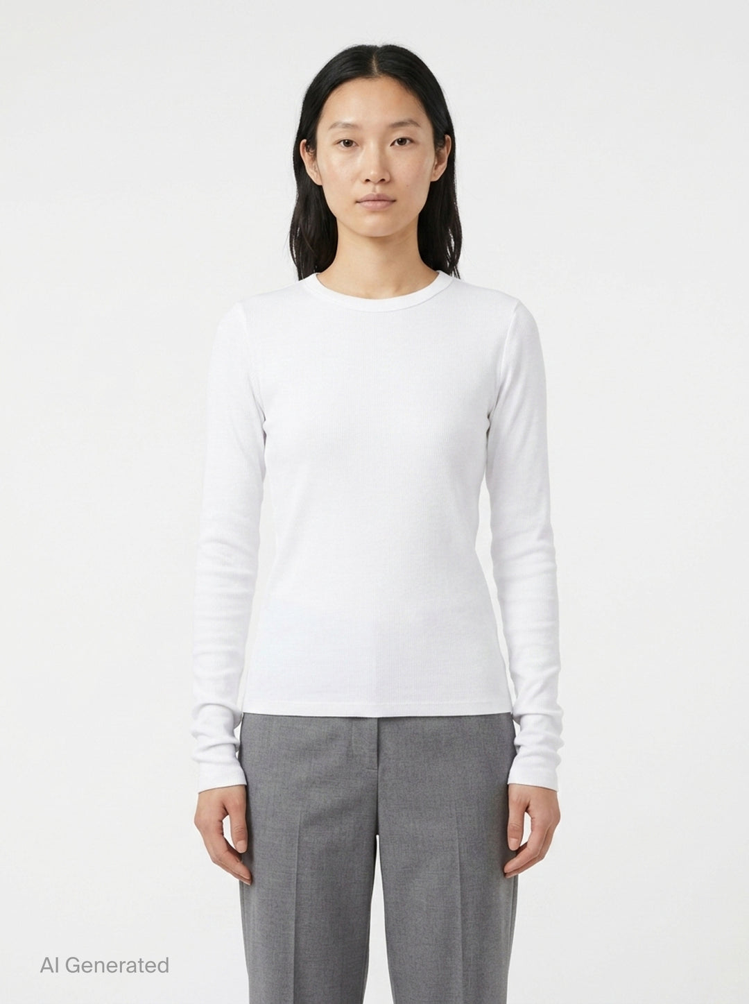 Essential Rib Long Sleeve Crew | rag & bone | Club21 - front