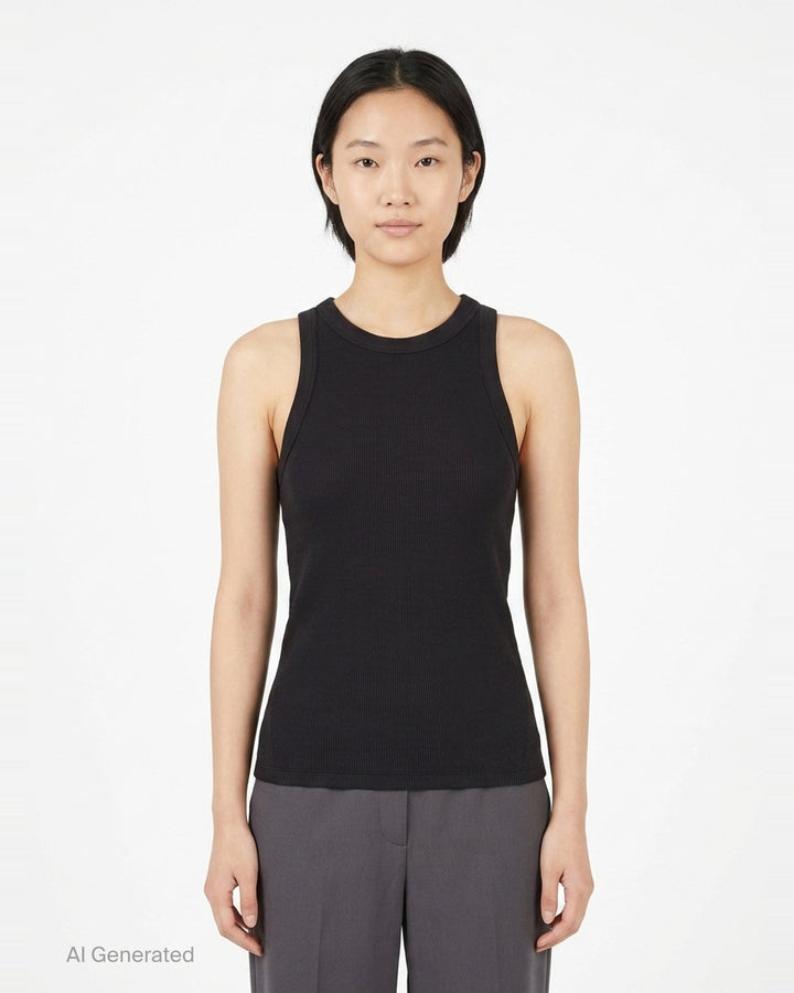 Essential Rib Muscle Tank | rag & bone | Club21 - front