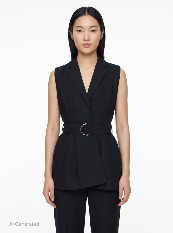 Mandi Belted Vest | rag & bone | Club21 - front