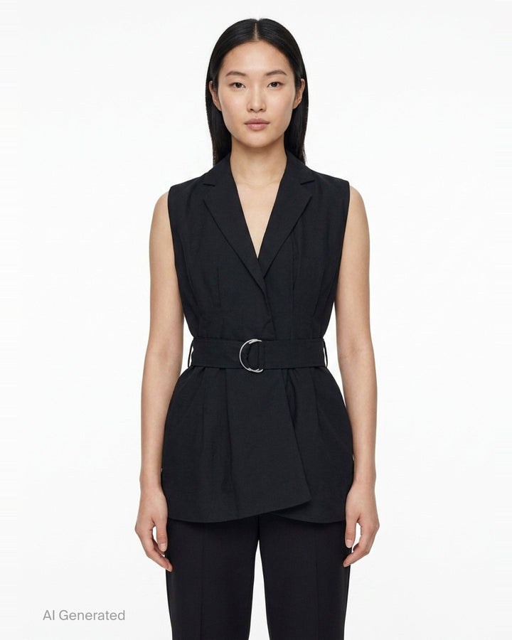 Mandi Belted Vest | rag & bone | Club21 - front