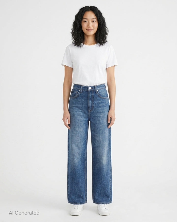 Miramar Ankle Wide-Leg Jeans | rag & bone | Club21 - front