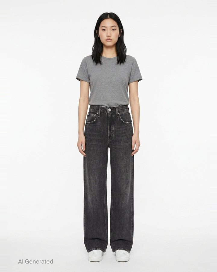 Miramar Ankle Wide-Leg Jeans | rag & bone | Club21 - front